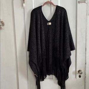 Elegant Black Fringe Wrap